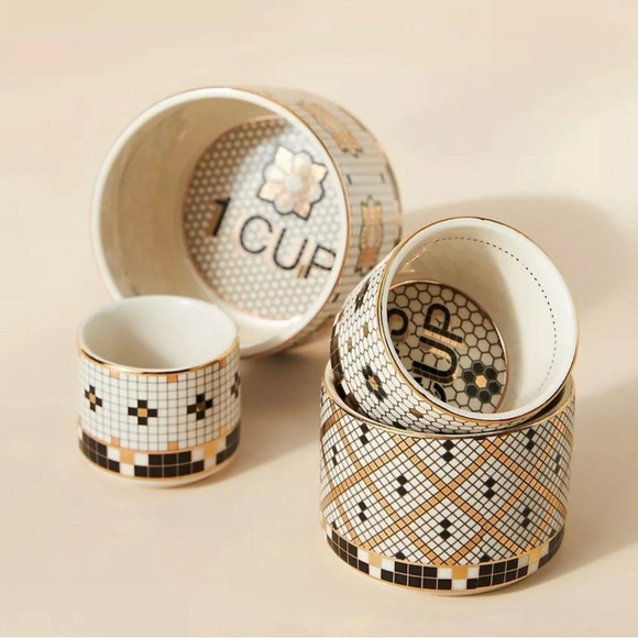 Anthropologie BISTRO TILE Collection Measuring Cups | Set Of 4 | NWT - Picture 9 of 10